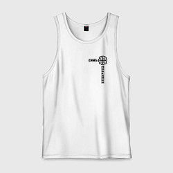 Мужская майка Симъ победиши узорный текст