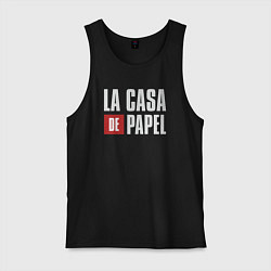 Майка мужская хлопок La casa de papel, цвет: черный