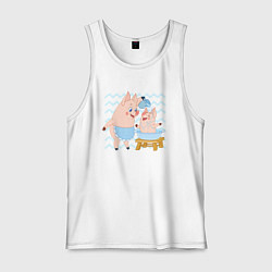 Мужская майка Терли свинки друг другу спинки мем