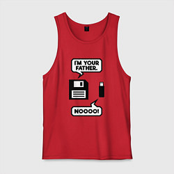 Майка мужская хлопок Я твой отец, цвет: красный
