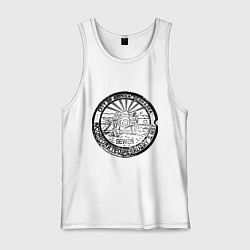 Майка мужская хлопок Путешествие Небраска, цвет: белый