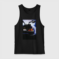 Майка мужская хлопок Out a time, цвет: черный