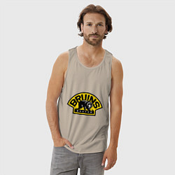 Майка мужская хлопок HC Boston Bruins Label, цвет: миндальный — фото 2