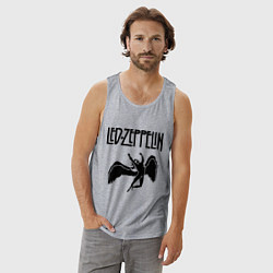 Майка мужская хлопок Led Zeppelin, цвет: меланж — фото 2