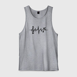 Мужская майка Heartbeat Music