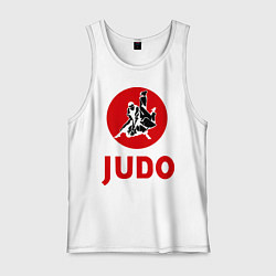 Майка мужская хлопок Judo, цвет: белый
