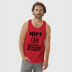 Майка мужская хлопок MIPT Institute, цвет: красный — фото 2