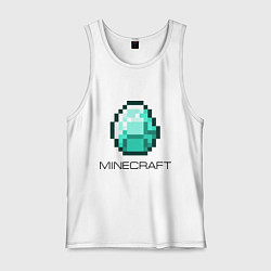 Майка мужская хлопок Minecraft Diamond, цвет: белый
