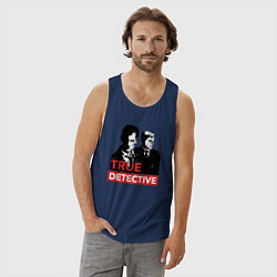 Майка мужская хлопок True Detective, цвет: тёмно-синий — фото 2