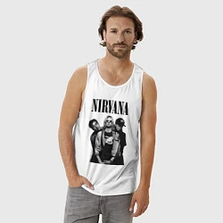 Майка мужская хлопок Nirvana Group, цвет: белый — фото 2
