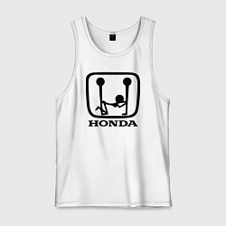 Майка мужская хлопок Honda Logo Sexy, цвет: белый