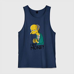 Мужская майка Mr. Burns: I get money