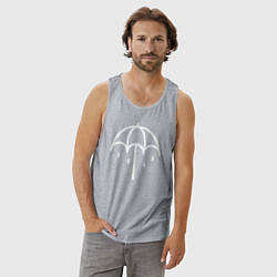 Майка мужская хлопок BMTH Symbol, цвет: меланж — фото 2