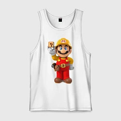 Майка мужская хлопок Super Mario, цвет: белый