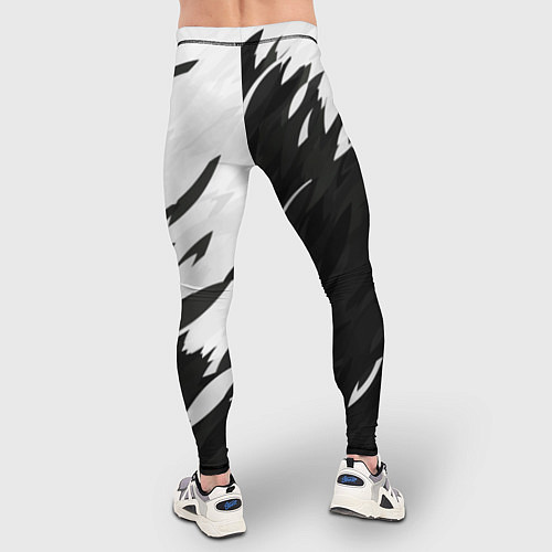 Мужские тайтсы Black & white / 3D-принт – фото 4