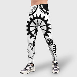 Тайтсы мужские Часы и шестеренки, цвет: 3D-принт — фото 2