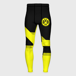 Тайтсы мужские BVB FC: Yellow style, цвет: 3D-принт