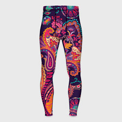 Мужские тайтсы Орнамент пейсли - розовый