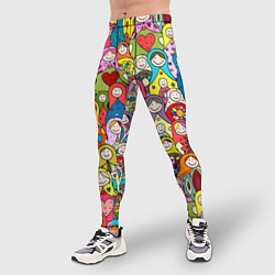 Тайтсы мужские Весёлые матрешки, цвет: 3D-принт — фото 2