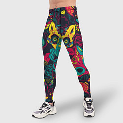 Тайтсы мужские Мексиканский день мёртвых у кошек, цвет: 3D-принт — фото 2