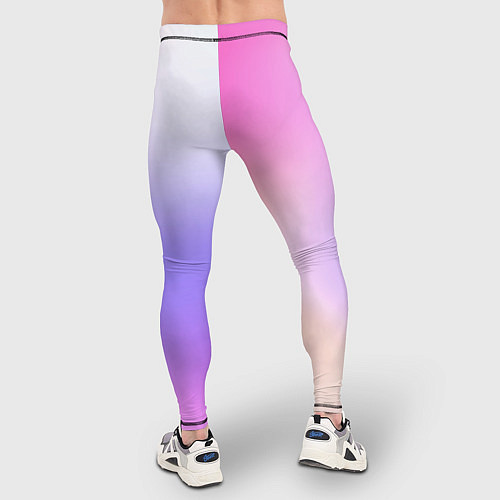Мужские тайтсы Светлый градиент розовый мода / 3D-принт – фото 4