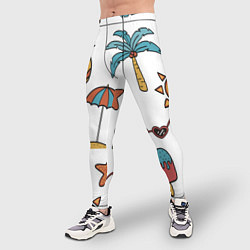Тайтсы мужские Отпуск, цвет: 3D-принт — фото 2