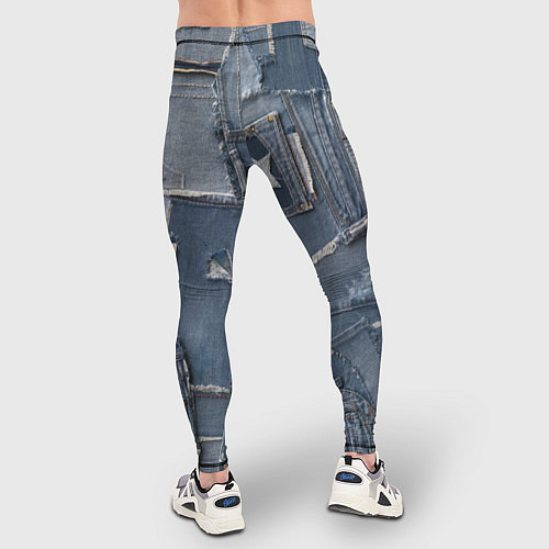 Мужские тайтсы Jeans life / 3D-принт – фото 4