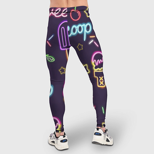 Мужские тайтсы Мороженное неон / 3D-принт – фото 4