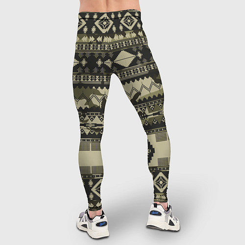 Мужские тайтсы Камуфляжный узор / 3D-принт – фото 4