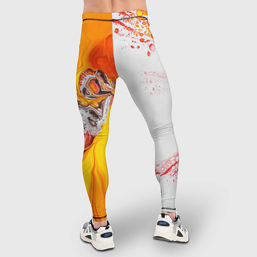 Мужские тайтсы Рисунок желтой краской / 3D-принт – фото 4