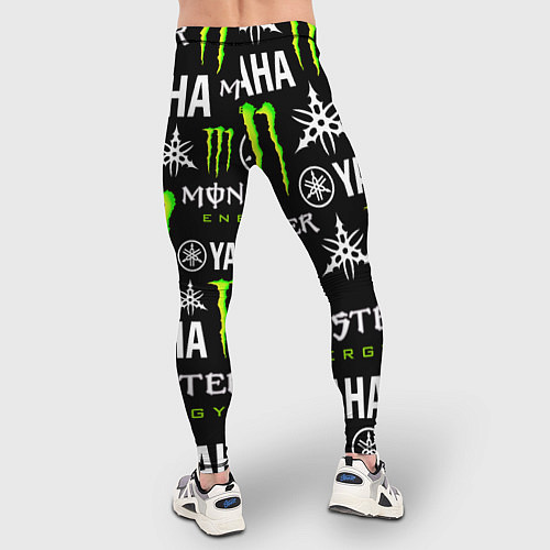 Мужские тайтсы YAMAHA X MONSTER SPORT / 3D-принт – фото 4