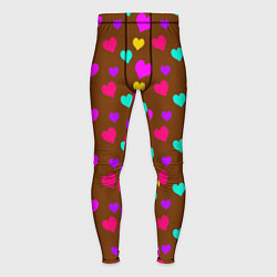Тайтсы мужские Сердечки разноцветные, цвет: 3D-принт