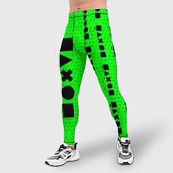 Тайтсы мужские Безразличие - Космос Паттерн справа, цвет: 3D-принт — фото 2