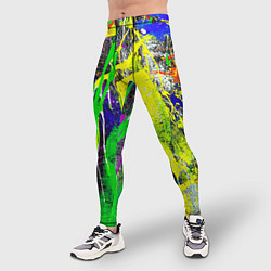 Тайтсы мужские Брызги красок Grunge Paints, цвет: 3D-принт — фото 2