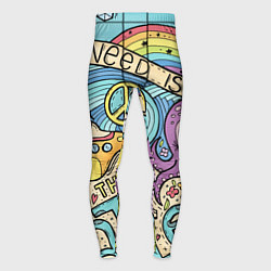 Тайтсы мужские All you need is The Beatles, цвет: 3D-принт