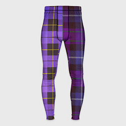 Тайтсы мужские Purple Checkered, цвет: 3D-принт