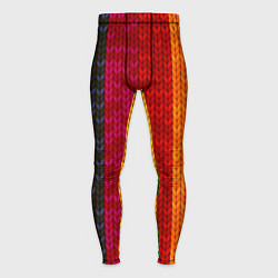 Тайтсы мужские Вязаная радуга, цвет: 3D-принт