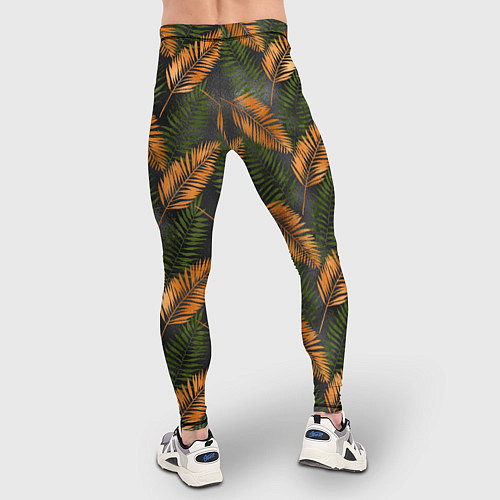 Мужские тайтсы Африканские листья / 3D-принт – фото 4
