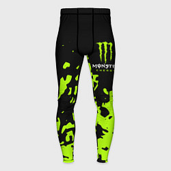 Тайтсы мужские Monster Energy green, цвет: 3D-принт