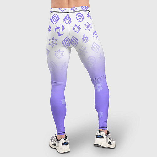 Мужские тайтсы GENSHIN IMPACT SYMBOL PATTERN SAKURA САКУРА / 3D-принт – фото 4