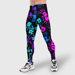 Тайтсы мужские Следы неоновых рук, цвет: 3D-принт — фото 2
