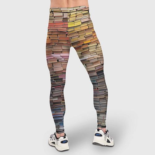 Мужские тайтсы Книжные кирпичики знаний / 3D-принт – фото 4