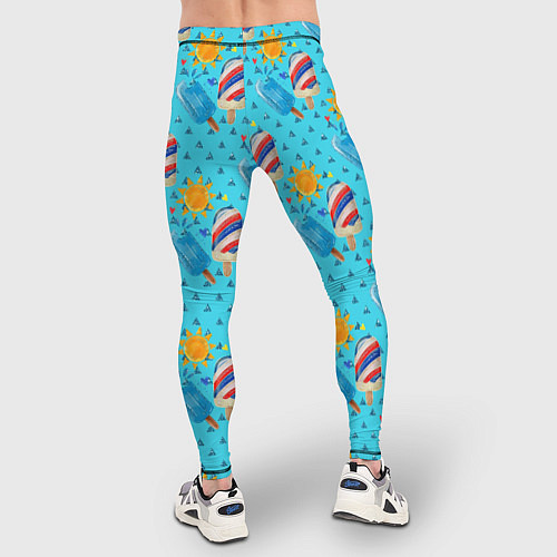 Мужские тайтсы Лето Мороженое / 3D-принт – фото 4