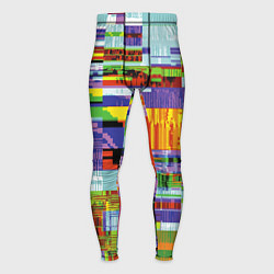 Тайтсы мужские Vanguard glitch fashion pattern 2022, цвет: 3D-принт