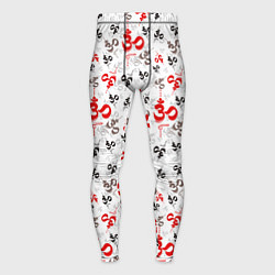 Тайтсы мужские Мантра ОМ АУМ, цвет: 3D-принт