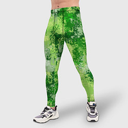 Тайтсы мужские Спортивный камуфляж Пикси - Рукола, цвет: 3D-принт — фото 2