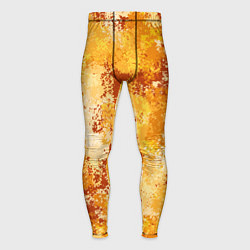 Тайтсы мужские Спортивный камуфляж Пикси - Апельсин, цвет: 3D-принт
