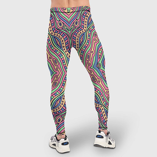 Мужские тайтсы Разноцветный узор Калейдоскоп Абстракция / 3D-принт – фото 4