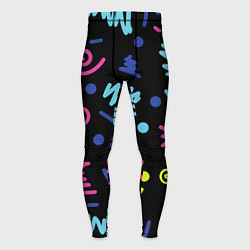 Тайтсы мужские Neon color pattern Fashion 2032, цвет: 3D-принт