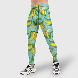 Тайтсы мужские Banana pattern Summer Fashion 2022, цвет: 3D-принт — фото 2